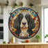 Cocker Spaniel Black & White Stained Glass Effect Suncatcher